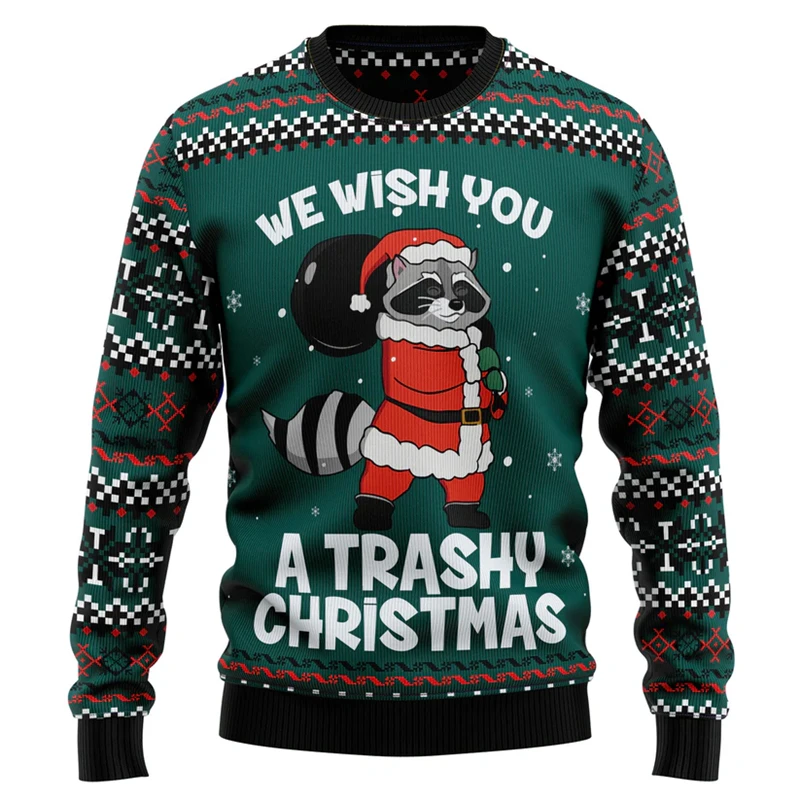 2026 New Funny Raccoon Graphic Ugly Christmas Sweater Fashion Animal 3D Printed Xmas Sweatshirts Loose Streetwear Pullovers Tops
2026 New Funny Raccoon Graphic Ugly Christmas Sweater Fashion Animal 3D Printed Xmas Sweatshirts Loose Streetwear Pullovers Tops