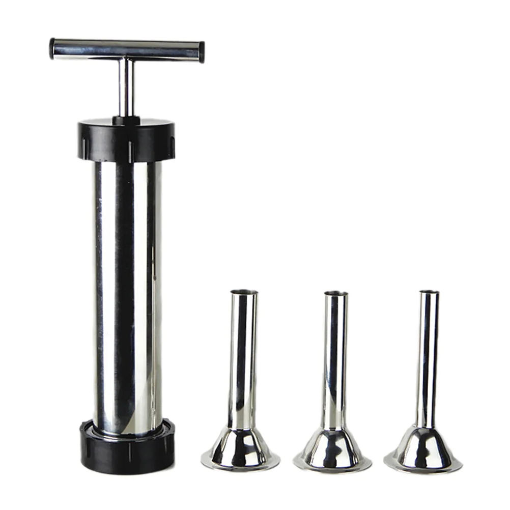 Stainless Steel Sausage Stuffer Meat Filler Tube Manual Machine Kit Tool Rustproof Kitchen Helper Homemade Sausage
Stainless Steel Sausage Stuffer Meat Filler Tube Manual Machine Kit Tool Rustproof Kitchen Helper Homemade Sausage