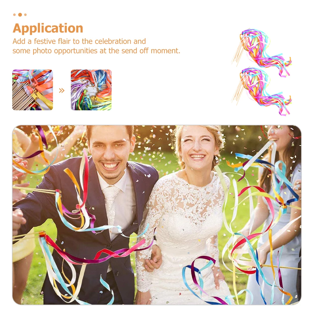 20 Pcs Ribbon Stick Fairy Sticks for Wedding Streamers Wands Layout Decorations Delicate
20 Pcs Ribbon Stick Fairy Sticks for Wedding Streamers Wands Layout Decorations Delicate