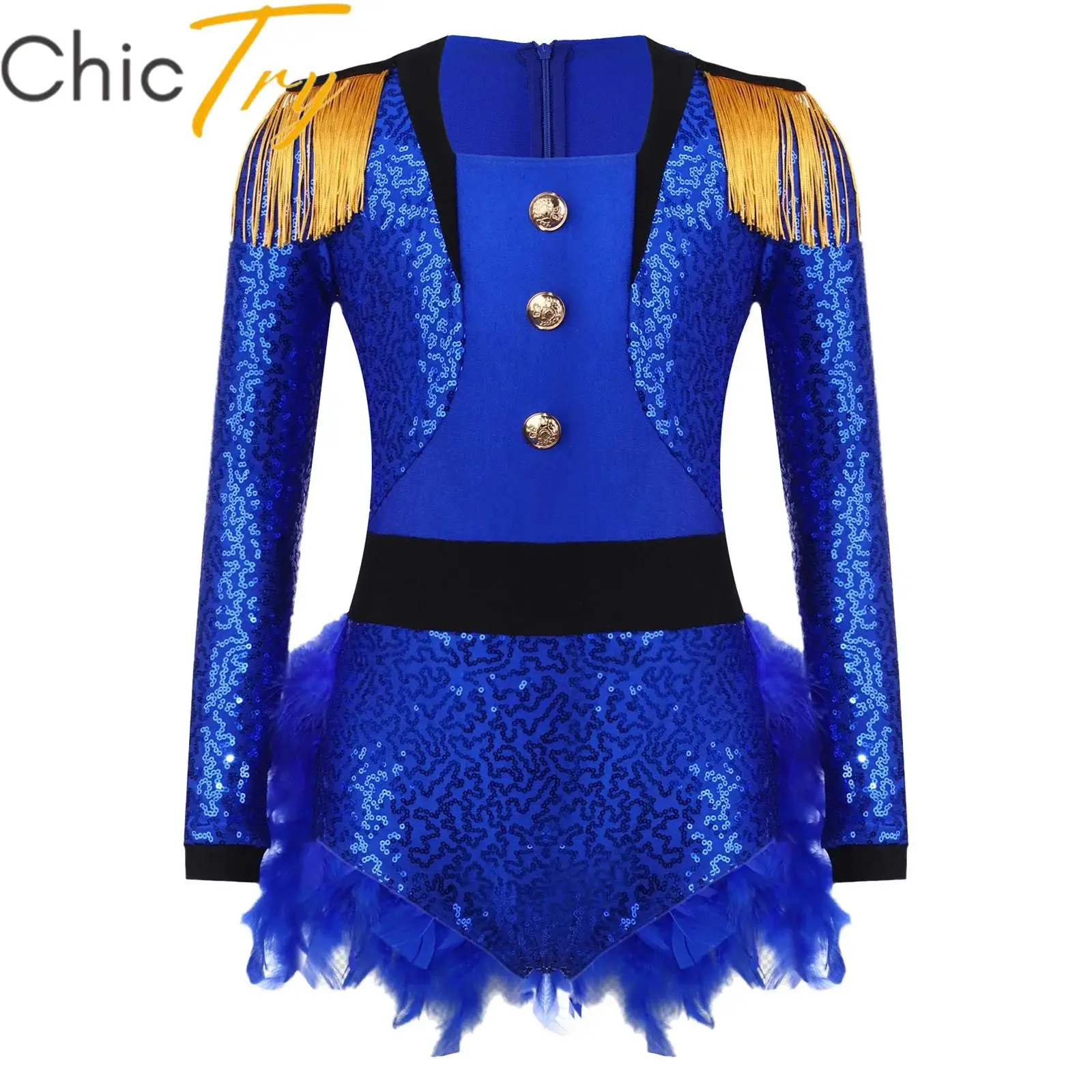 Kids Girls Circus Ringmaster Costumes Halloween Cosplay Leotard Shoulder Tassels Long Sleeve Front Buttons Feathered Jumpsuit
Kids Girls Circus Ringmaster Costumes Halloween Cosplay Leotard Shoulder Tassels Long Sleeve Front Buttons Feathered Jumpsuit