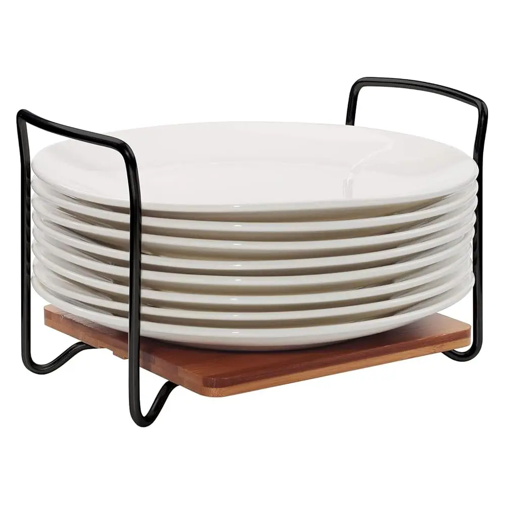 Plate Organizer, Bamboo Dish Holder 1 Pa For 9"" To 13"" Large Plates, Adjustable Size Dish Storage Ra For Kitchen Drawer,
Plate Organizer, Bamboo Dish Holder 1 Pa For 9"" To 13"" Large Plates, Adjustable Size Dish Storage Ra For Kitchen Drawer,