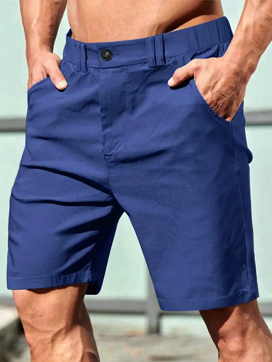 Men’s Classic Fit Solid Shorts With Front Pockets For Warm Weather
Men’s Classic Fit Solid Shorts With Front Pockets For Warm Weather