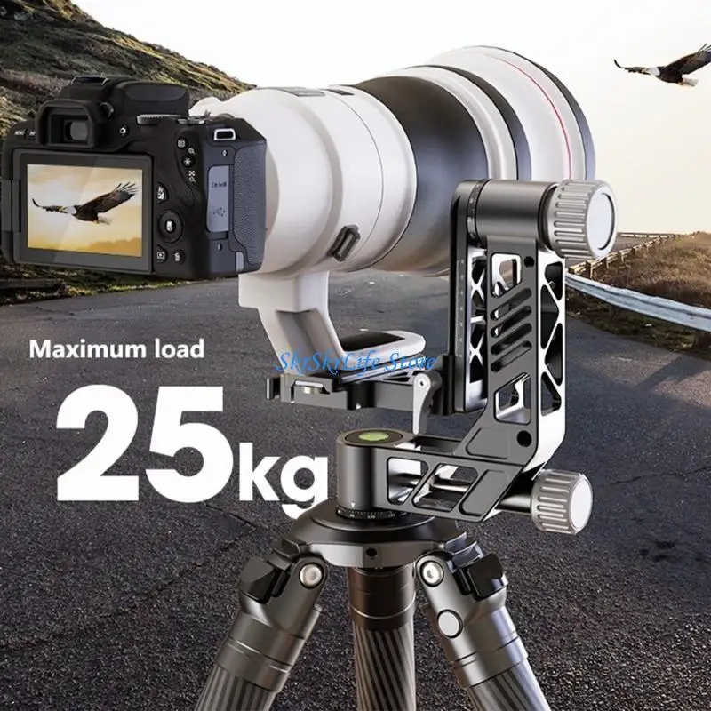 E65E Durability Aluminum Gimbals Tripod Head For Professional Photography With Height Adjustment And Panoramic Capability
E65E Durability Aluminum Gimbals Tripod Head For Professional Photography With Height Adjustment And Panoramic Capability