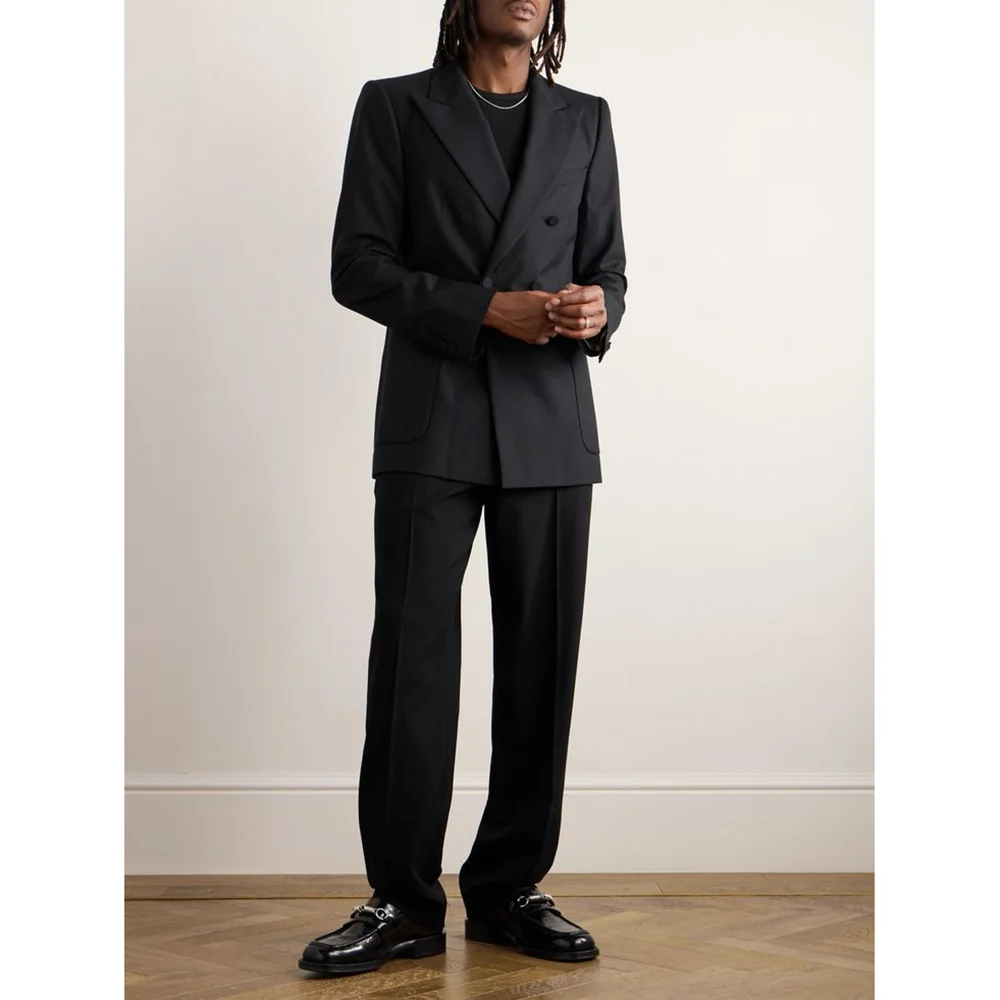 Нежные черные двубортные мужские костюмы с остроконечными лацканами, комплекты для свадебной вечеринки, костюмы для официальных мероприятий, комплект из 2 предметов (куртка + брюки)
Нежные черные двубортные мужские костюмы с остроконечными лацканами, комплекты для свадебной вечеринки, костюмы для официальных мероприятий, комплект из 2 предметов (куртка + брюки)