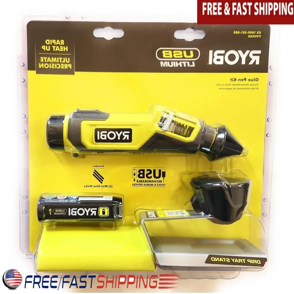 USB Lithium Glue Pen Kit with Rapid Heat Up and Rechargeable Battery Pack 
USB Lithium Glue Pen Kit with Rapid Heat Up and Rechargeable Battery Pack