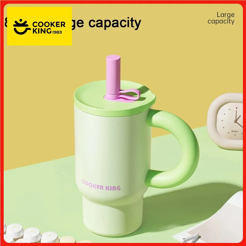 COOKER KING 810 мл термос из нержавеющей стали 316, соломенная изолированная чашка для льда, большая емкость, термостакан, кофейная чашка с ручкой
COOKER KING 810 мл термос из нержавеющей стали 316, соломенная изолированная чашка для льда, большая емкость, термостакан, кофейная чашка с ручкой