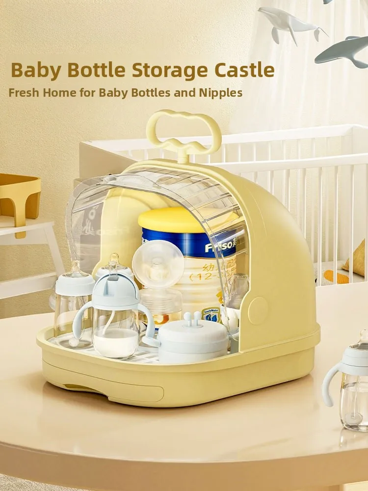 Dustproof Baby Bottle Storage Box with Lid Drain Rack Feeding Utensils Organizer for Infants Childcare Essentials Plastic Box
Dustproof Baby Bottle Storage Box with Lid Drain Rack Feeding Utensils Organizer for Infants Childcare Essentials Plastic Box
