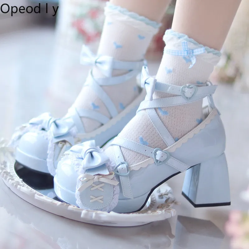 Sweet Japanese Original Lolita Women High Heels Round Head Thick Heel Versatile Patent Leather Mary Jane Medium Heel Single Shoe
Sweet Japanese Original Lolita Women High Heels Round Head Thick Heel Versatile Patent Leather Mary Jane Medium Heel Single Shoe