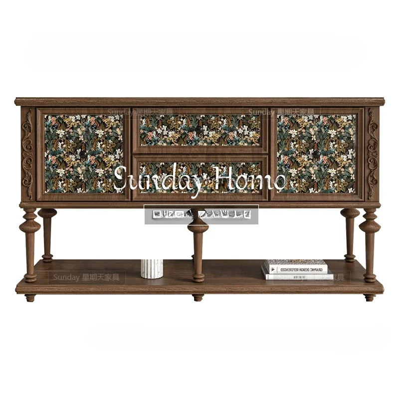 S American carved painted chest cabinet living room large capacity locker living room entrance cabinet
S American carved painted chest cabinet living room large capacity locker living room entrance cabinet