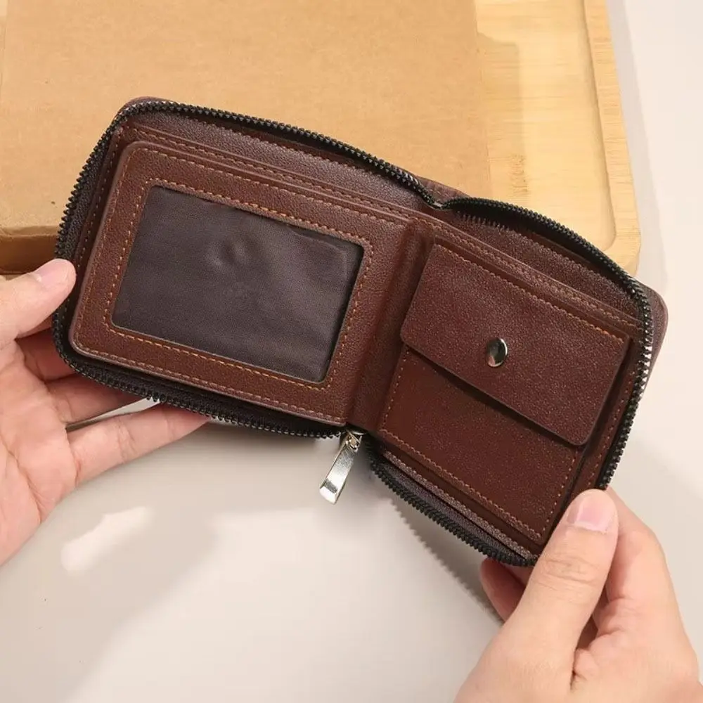 Solid Color Men Short Wallet External Zipper Business Card Bag Korean Style Multifunctional PU Leather Card Holder Shopping
Solid Color Men Short Wallet External Zipper Business Card Bag Korean Style Multifunctional PU Leather Card Holder Shopping
