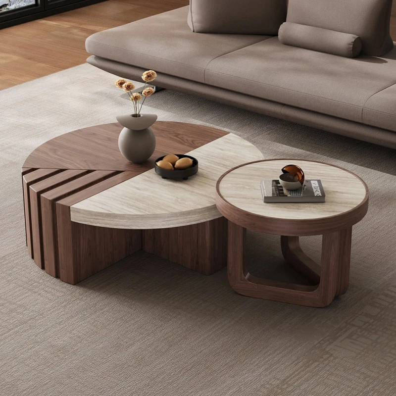 Creative style living room coffee table round designer high-end villa living room home retro coffee table wooden table
Creative style living room coffee table round designer high-end villa living room home retro coffee table wooden table