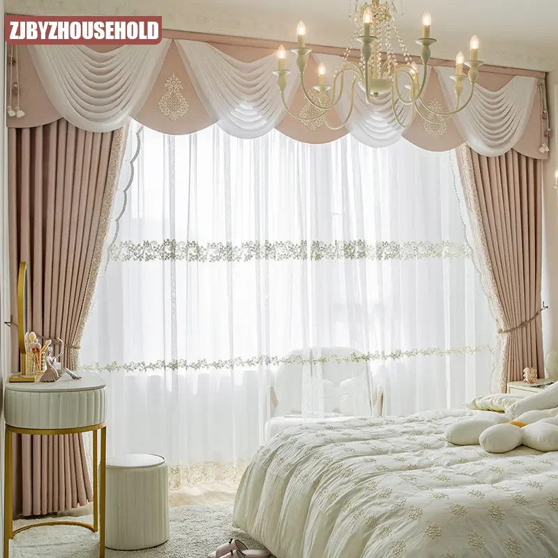 Customized French Princess Curtains for Living Dining Room Girls Bedroom European Pink Wedding Room High Precision Blackout
Customized French Princess Curtains for Living Dining Room Girls Bedroom European Pink Wedding Room High Precision Blackout