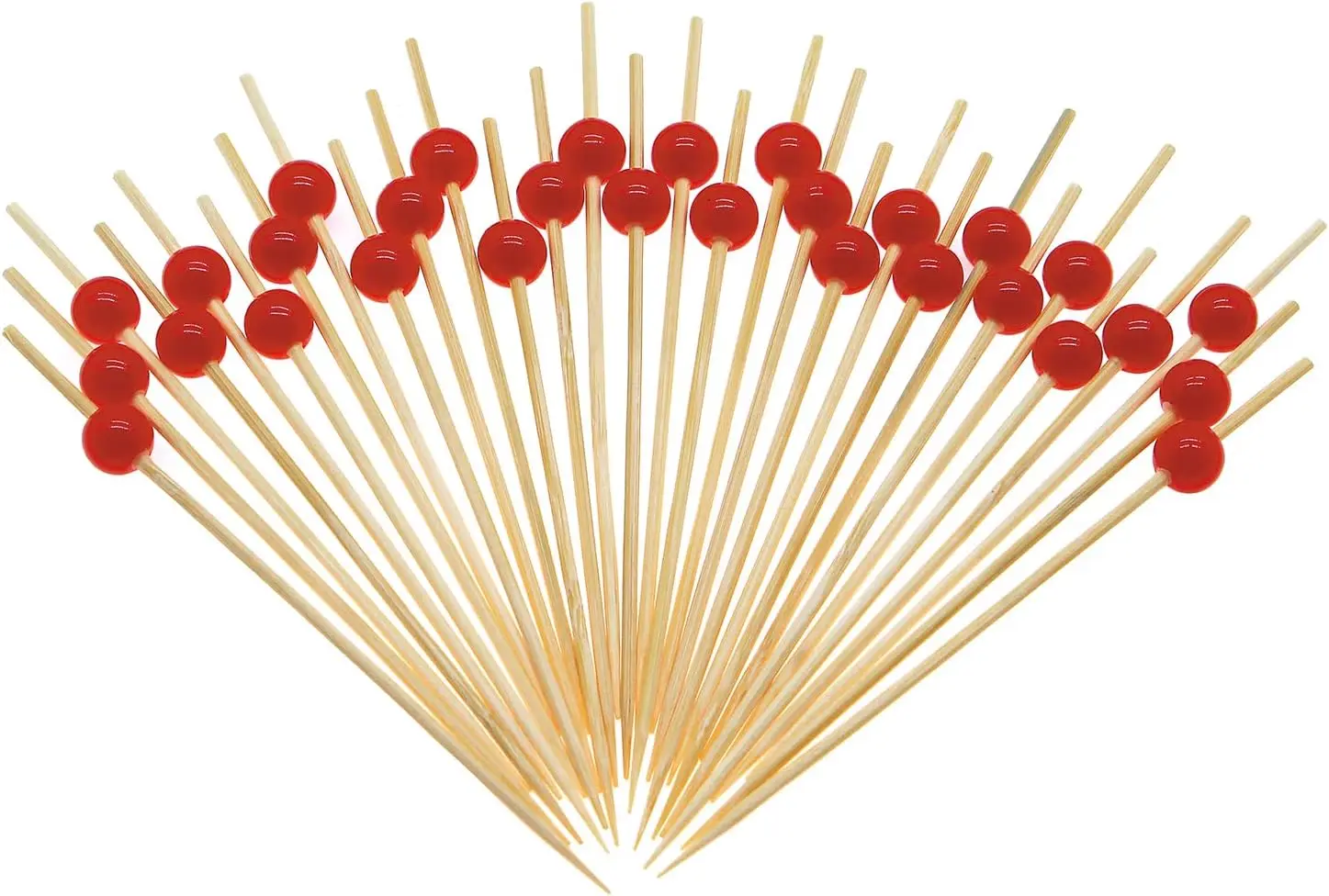 Red Pearl Cocktail Picks, 4.7 Inch Long Bamboo Fancy Toothpicks for Appetizers, Decorative Valentines Christmas Holiday Party Fo
Red Pearl Cocktail Picks, 4.7 Inch Long Bamboo Fancy Toothpicks for Appetizers, Decorative Valentines Christmas Holiday Party Fo