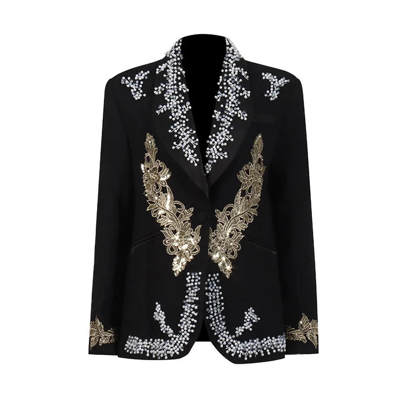 SuperAen Retro Style 2025 New Heavy Industry Beaded Sequined Collage Design Blazer Women's Jacket
SuperAen Retro Style 2025 New Heavy Industry Beaded Sequined Collage Design Blazer Women's Jacket