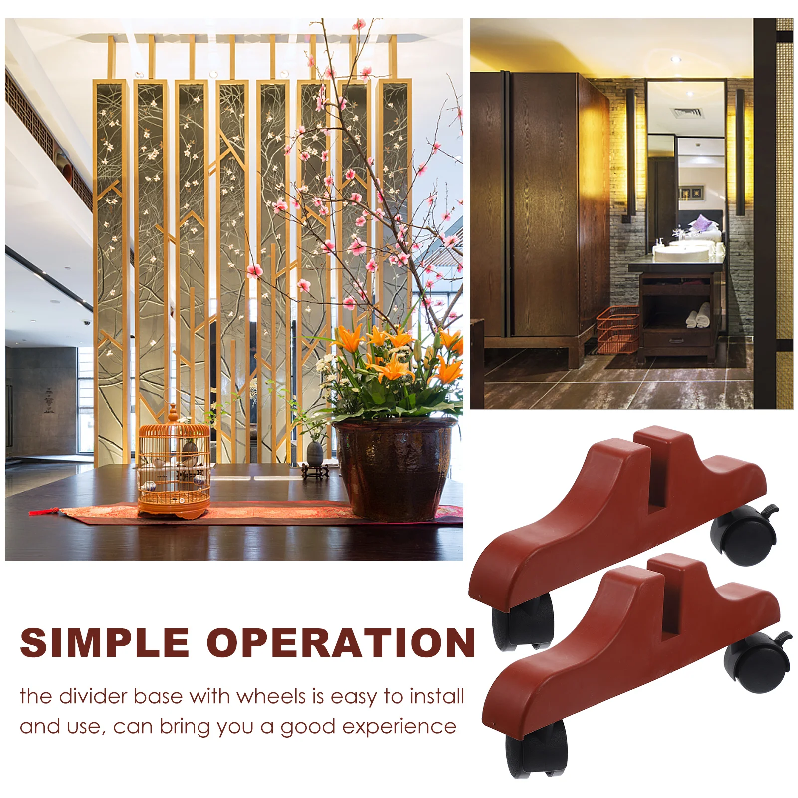 2Pcs Sliding Screen Base Divider Stand Wear-resistant Feet Thickened Bracket Home Office Hotel Room Partition Roller
2Pcs Sliding Screen Base Divider Stand Wear-resistant Feet Thickened Bracket Home Office Hotel Room Partition Roller