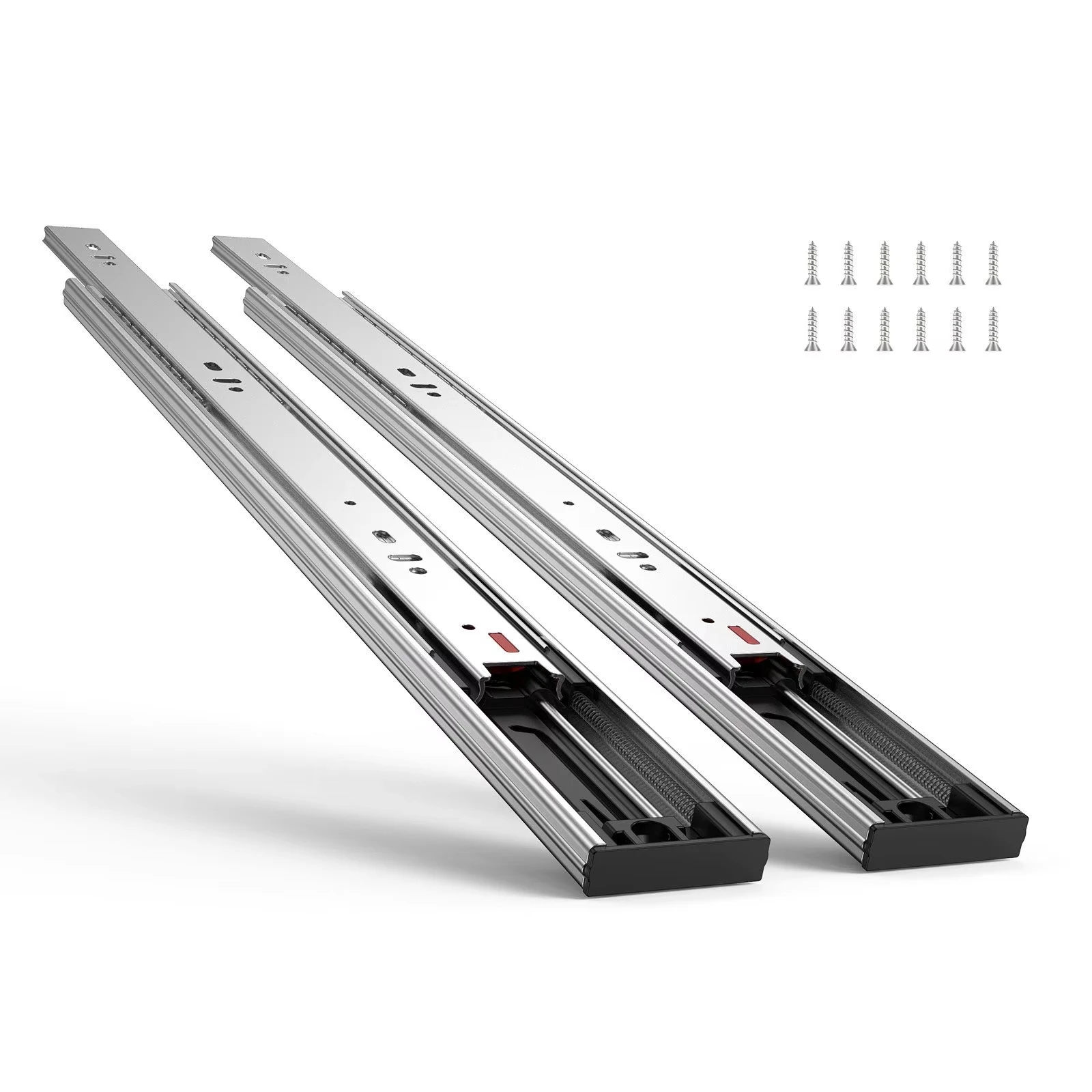 Soft-Close Drawer Slides 24"–10-Pair Set–100LB Capacity Heavy-Duty Steel – Full Extension Ball Bearing Glides –Easy Installation
Soft-Close Drawer Slides 24"–10-Pair Set–100LB Capacity Heavy-Duty Steel – Full Extension Ball Bearing Glides –Easy Installation