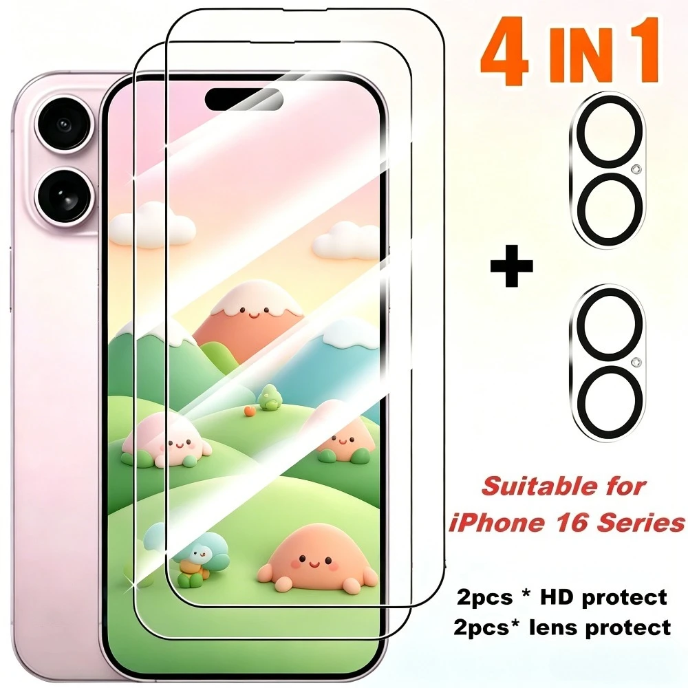 4-in-1 Ultra HD Screen Protector for iPhone 17 16 15 14 Pro Max Air 17e 16e Camera Lens Glass for iPhone 13 12 11 Pro 15 14 Plus
4-in-1 Ultra HD Screen Protector for iPhone 17 16 15 14 Pro Max Air 17e 16e Camera Lens Glass for iPhone 13 12 11 Pro 15 14 Plus