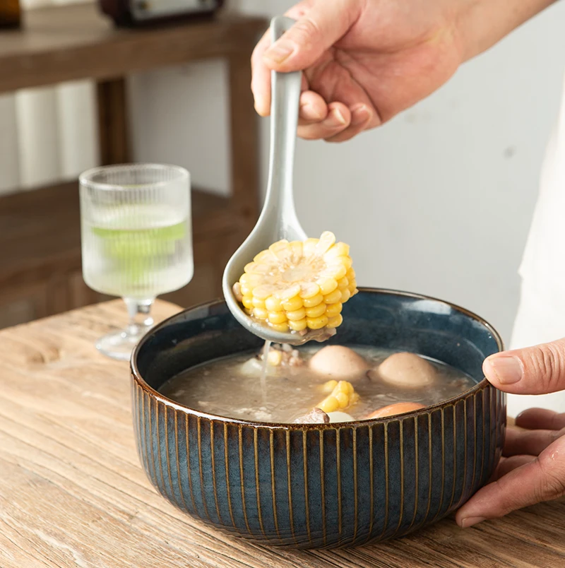 Nordic Style Ceramic Soup Bowl Japanese Retro Single Porcelain Noodles Salad Large Soup Bowl Dining Utensils Starlight
Nordic Style Ceramic Soup Bowl Japanese Retro Single Porcelain Noodles Salad Large Soup Bowl Dining Utensils Starlight