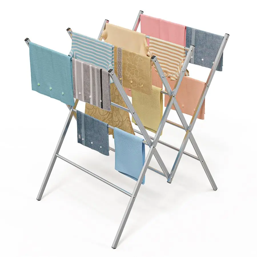 Oversized Metal Drying Rack, Silver
