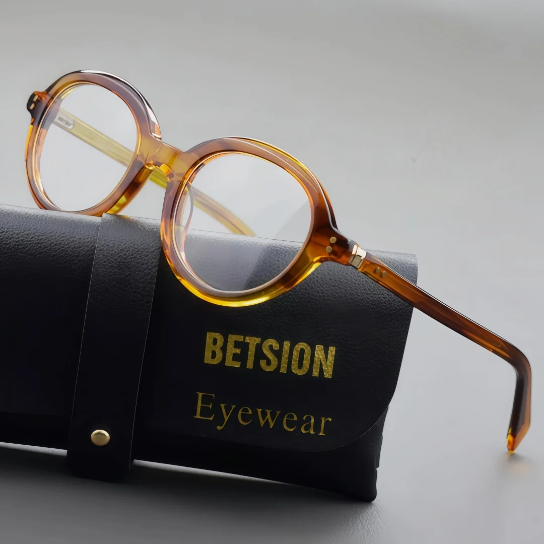 BETSION Retro Oval Acetate Eyeglass Frame 54mm Full Rim Men Women Thick Eyewear Fashion Frame for Everyday Casual Office Wear
BETSION Retro Oval Acetate Eyeglass Frame 54mm Full Rim Men Women Thick Eyewear Fashion Frame for Everyday Casual Office Wear
