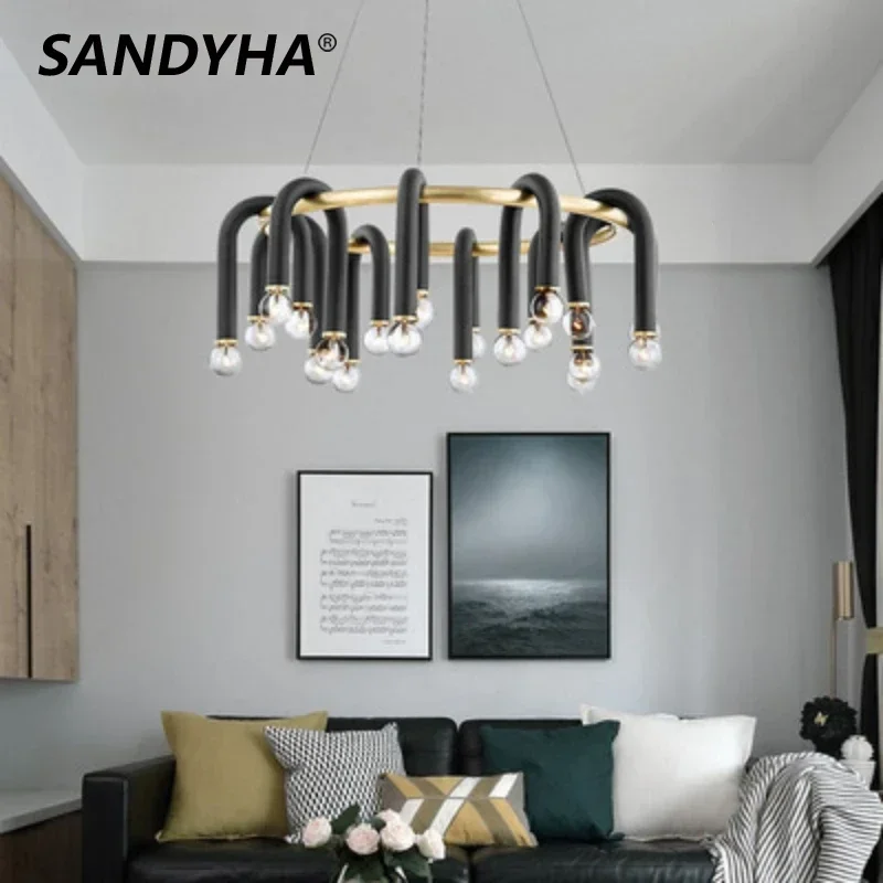 SANDYHA Nordic Pendant Lights Creative U-shaped Restaurant Chandeliers for Living Room Bedroom Home Decoration Lighting Fixture
SANDYHA Nordic Pendant Lights Creative U-shaped Restaurant Chandeliers for Living Room Bedroom Home Decoration Lighting Fixture