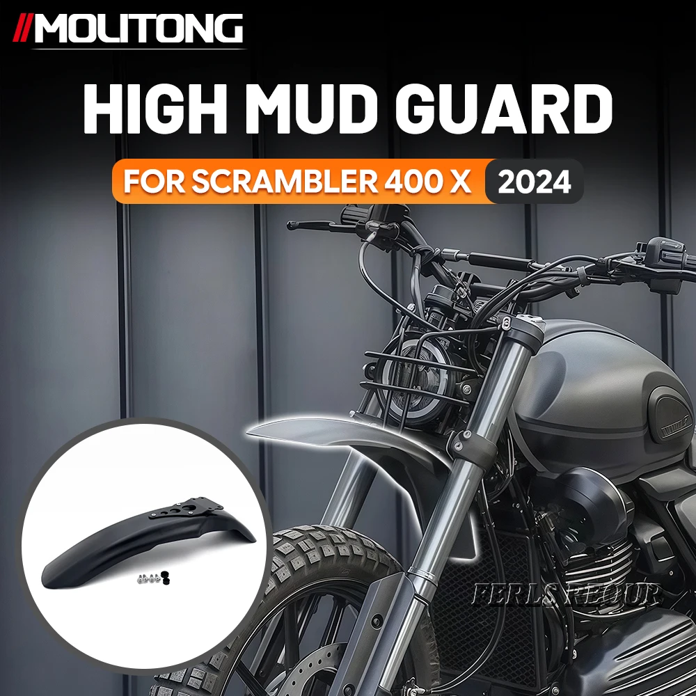 For Scrambler 400X SCRAMBLER 400 X 2024 New Motorcycle Front High Mudguard Fender Plastic Cover Black Durable
For Scrambler 400X SCRAMBLER 400 X 2024 New Motorcycle Front High Mudguard Fender Plastic Cover Black Durable