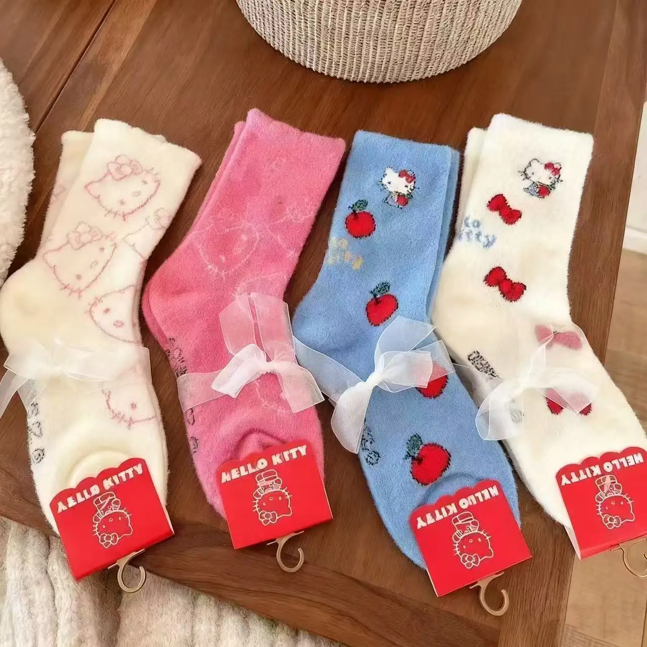 4 Pairs of For KT Mid-Calf Socks Fall/Winter Cartoon KT Cat Home Socks Sleep Socks, Floor Socks Winter Warm Mid-Calf Socks Gift
4 Pairs of For KT Mid-Calf Socks Fall/Winter Cartoon KT Cat Home Socks Sleep Socks, Floor Socks Winter Warm Mid-Calf Socks Gift