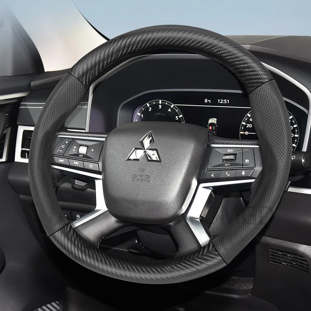 Mitsubishi Suede Leather Carbon Fiber Steering Wheel Cover for Outlander Lancer Asx Pajero Mirage Eclipse Cross Ralliart Grandis
Mitsubishi Suede Leather Carbon Fiber Steering Wheel Cover for Outlander Lancer Asx Pajero Mirage Eclipse Cross Ralliart Grandis