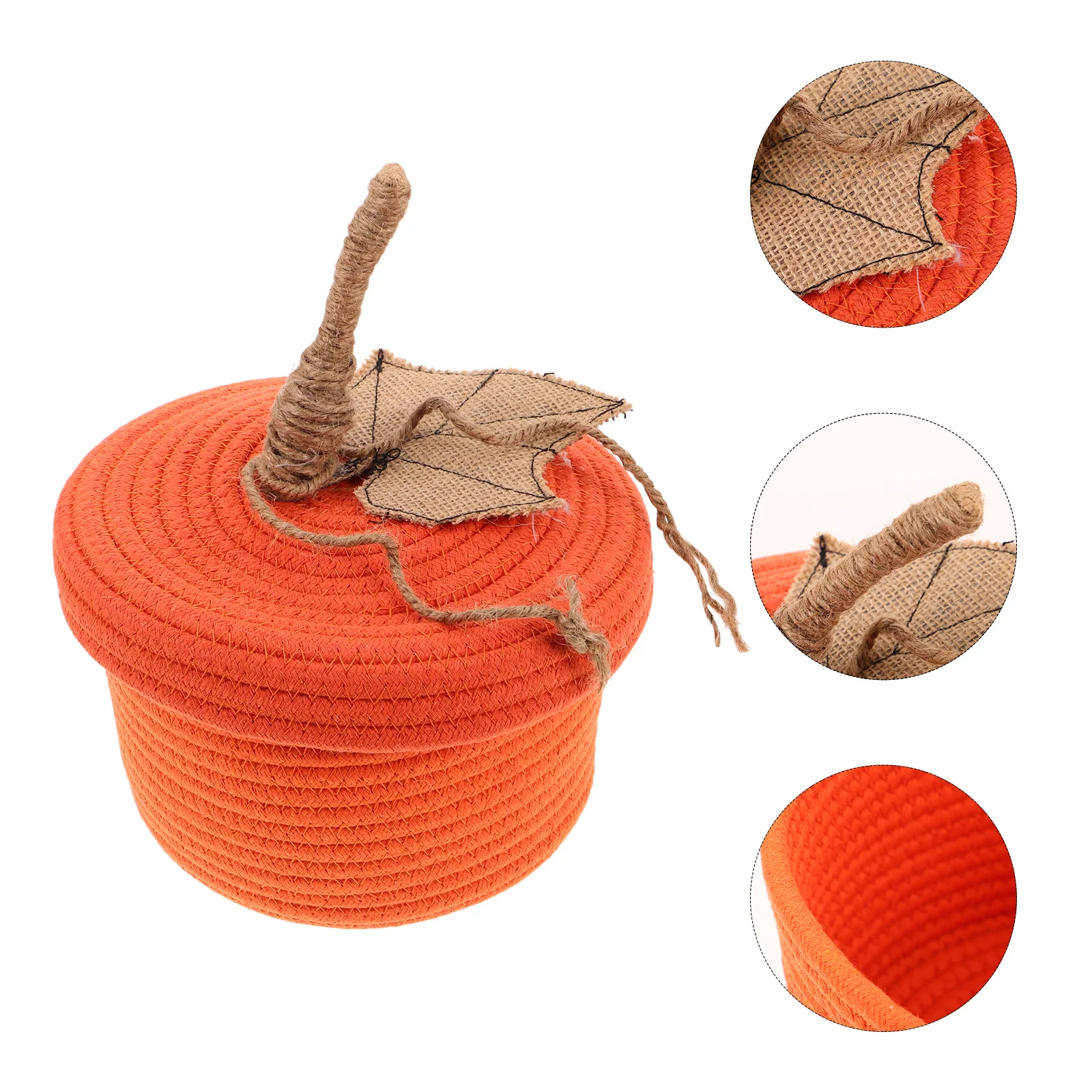 Handwoven Cotton Rope Pumpkin Basket Decorative Storage for Cosmetics Snacks Sundries Desktop Home Accessories
Handwoven Cotton Rope Pumpkin Basket Decorative Storage for Cosmetics Snacks Sundries Desktop Home Accessories