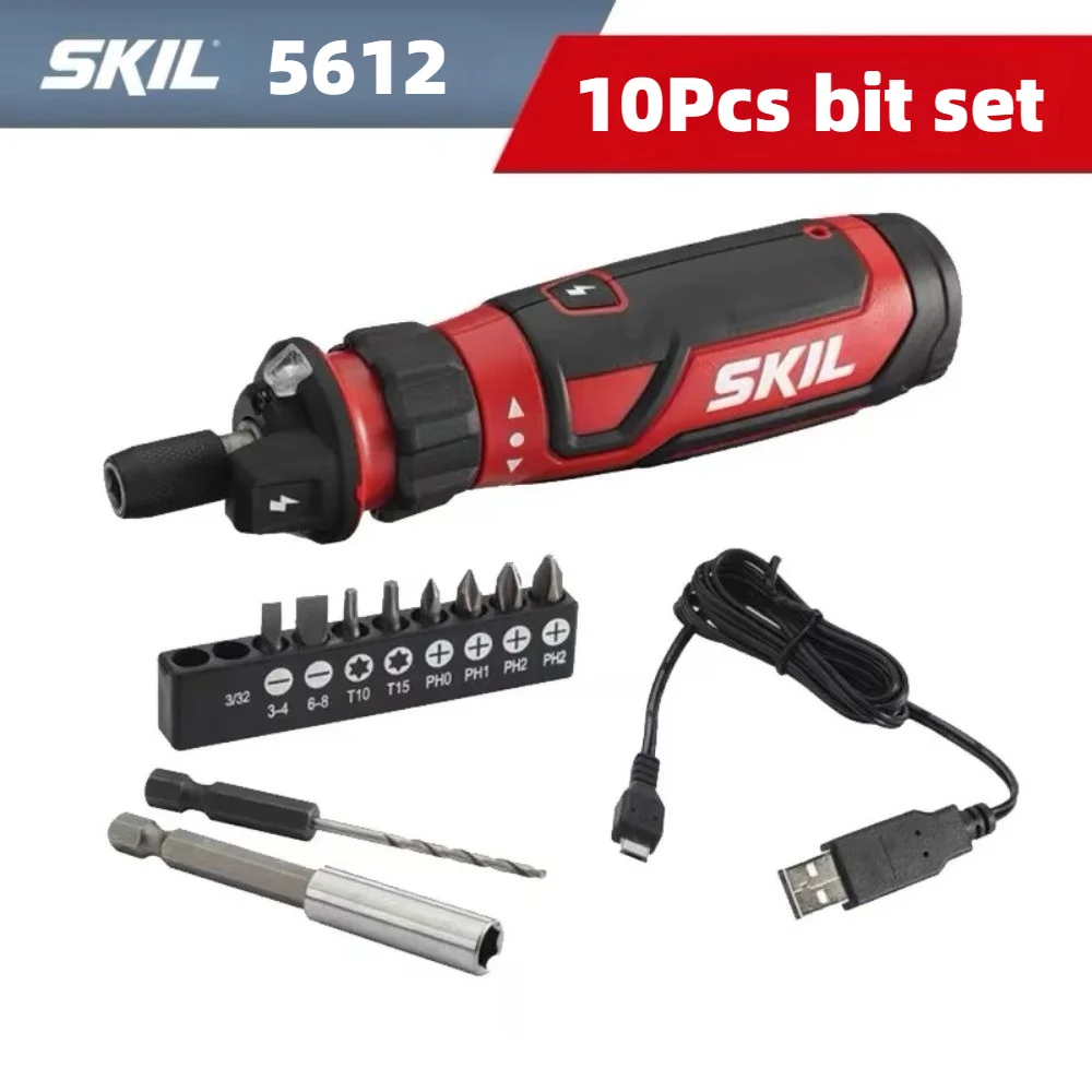 SKIL 5612 4V Cordless Electric Screwdriver 5N.m Torque 1/4" Hex Chuck 1300mAh Li-ion Battery Home DIY Repair Hand Drill Tools
SKIL 5612 4V Cordless Electric Screwdriver 5N.m Torque 1/4" Hex Chuck 1300mAh Li-ion Battery Home DIY Repair Hand Drill Tools