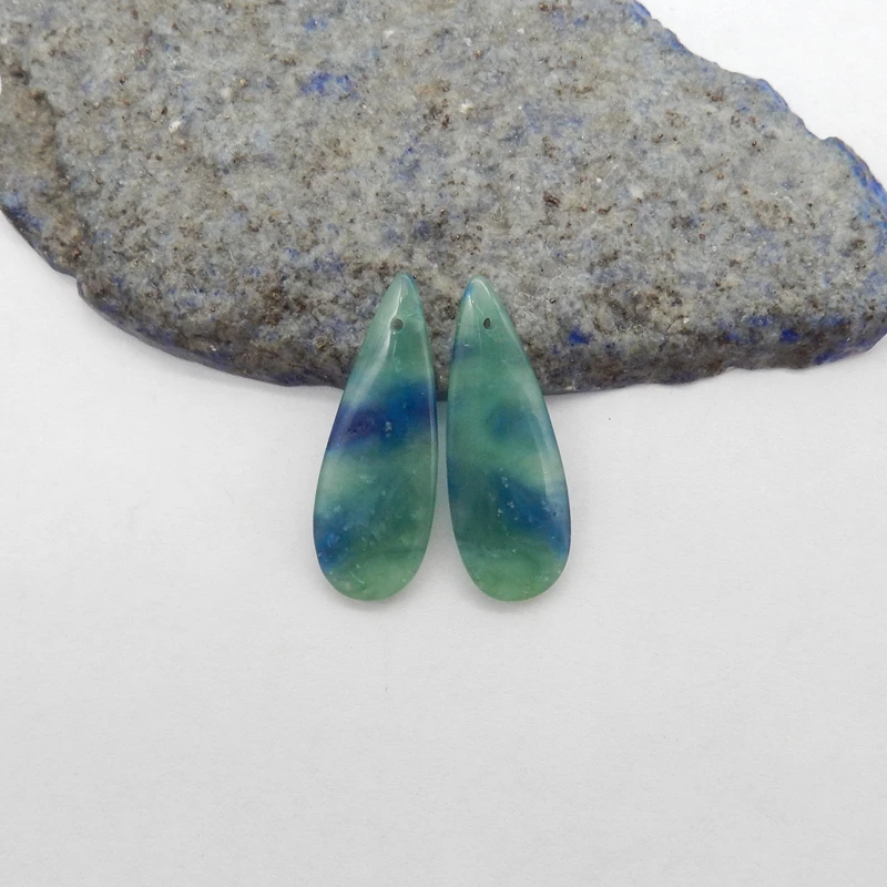 Blue & Green Onyx Teardrop Earring Beads Handcarved Gemstone Beads 31x11x4mm 3.8g Semiprecious Stone Fashion Jewelry Accessories
Blue & Green Onyx Teardrop Earring Beads Handcarved Gemstone Beads 31x11x4mm 3.8g Semiprecious Stone Fashion Jewelry Accessories