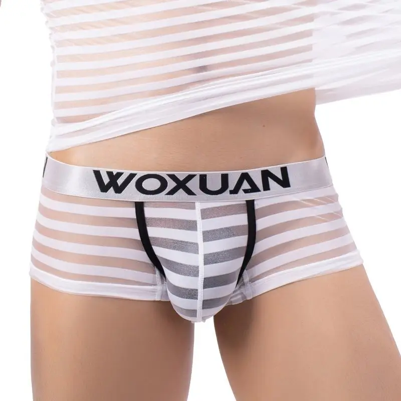 Woxuan Sexy Transparent Boxer Shorts for Men Sheer Mesh Underwear with Ice Silk Lining Ultra Thin Breathable Summer Panties
Woxuan Sexy Transparent Boxer Shorts for Men Sheer Mesh Underwear with Ice Silk Lining Ultra Thin Breathable Summer Panties