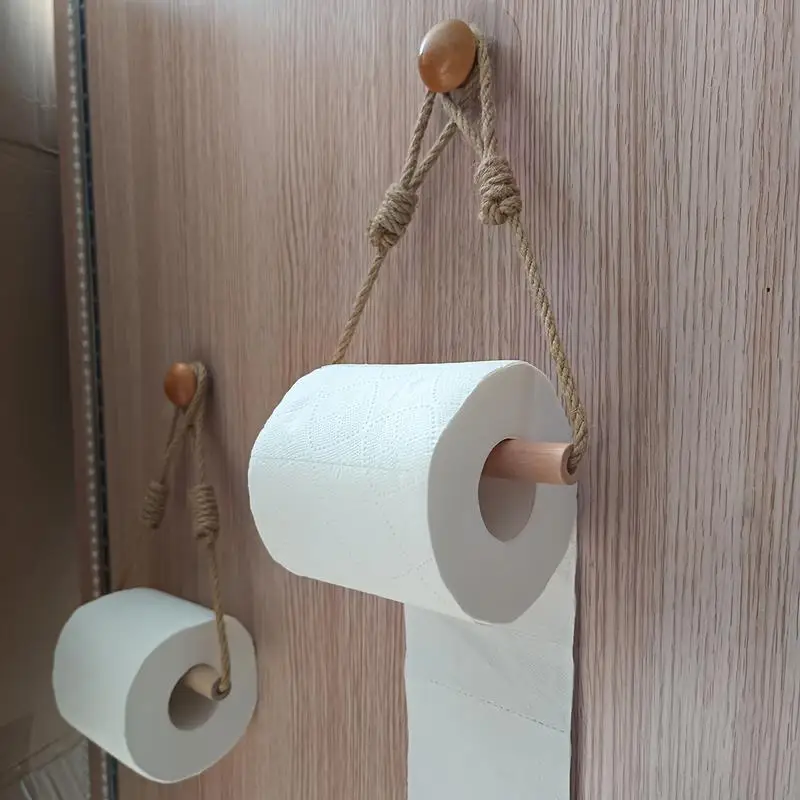 1Pc Self Adhesive Paper Holder Hemp Rope Wooden Stick Wall Mounted Decorative Bathroom Tissue Dispenser
1Pc Self Adhesive Paper Holder Hemp Rope Wooden Stick Wall Mounted Decorative Bathroom Tissue Dispenser