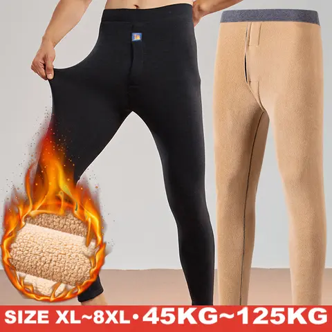 Calzoncillos de lana gruesa para hombre, ropa interior térmica para mantener el calor en invierno, pantalones, ropa de dormir cómoda y elástica suave, medias transpirables