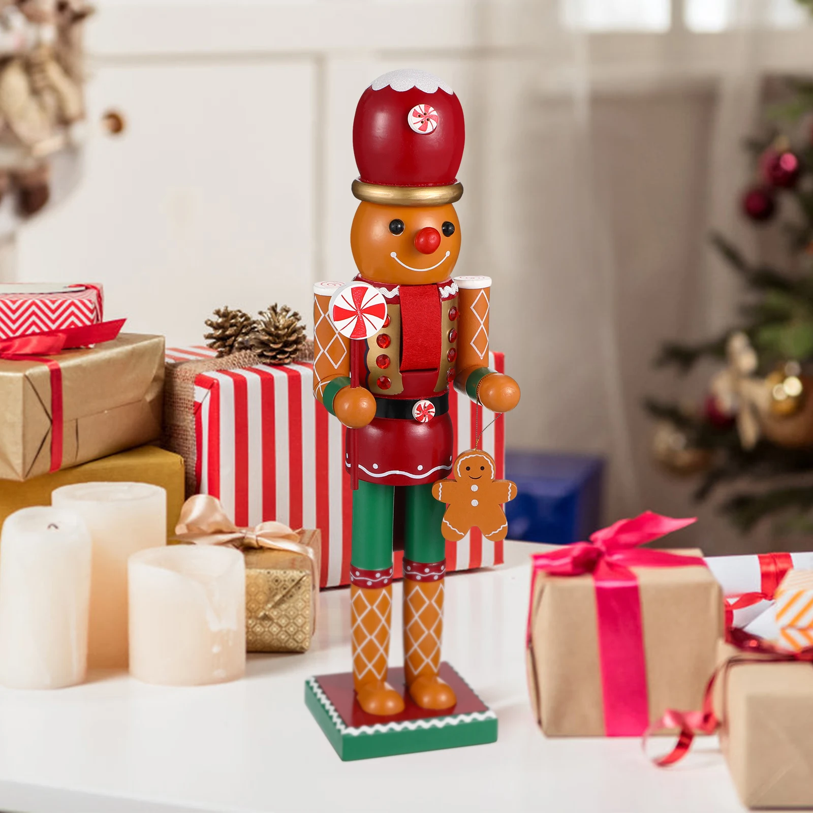 1pc Christmas Wooden Crafts Nutcracker Puppet Home Decor Delicate Gingerbread Man Adorn Desktop Decoration Nutcracker Decoration
1pc Christmas Wooden Crafts Nutcracker Puppet Home Decor Delicate Gingerbread Man Adorn Desktop Decoration Nutcracker Decoration