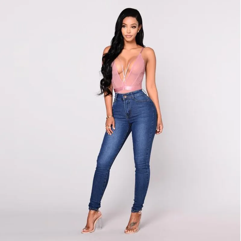 Fashionable High-Waisted Elastic Pencil Jeans Women's Pants Style High Stretch Tight Fit Black Non-Fleece Adult Trousers
Fashionable High-Waisted Elastic Pencil Jeans Women's Pants Style High Stretch Tight Fit Black Non-Fleece Adult Trousers