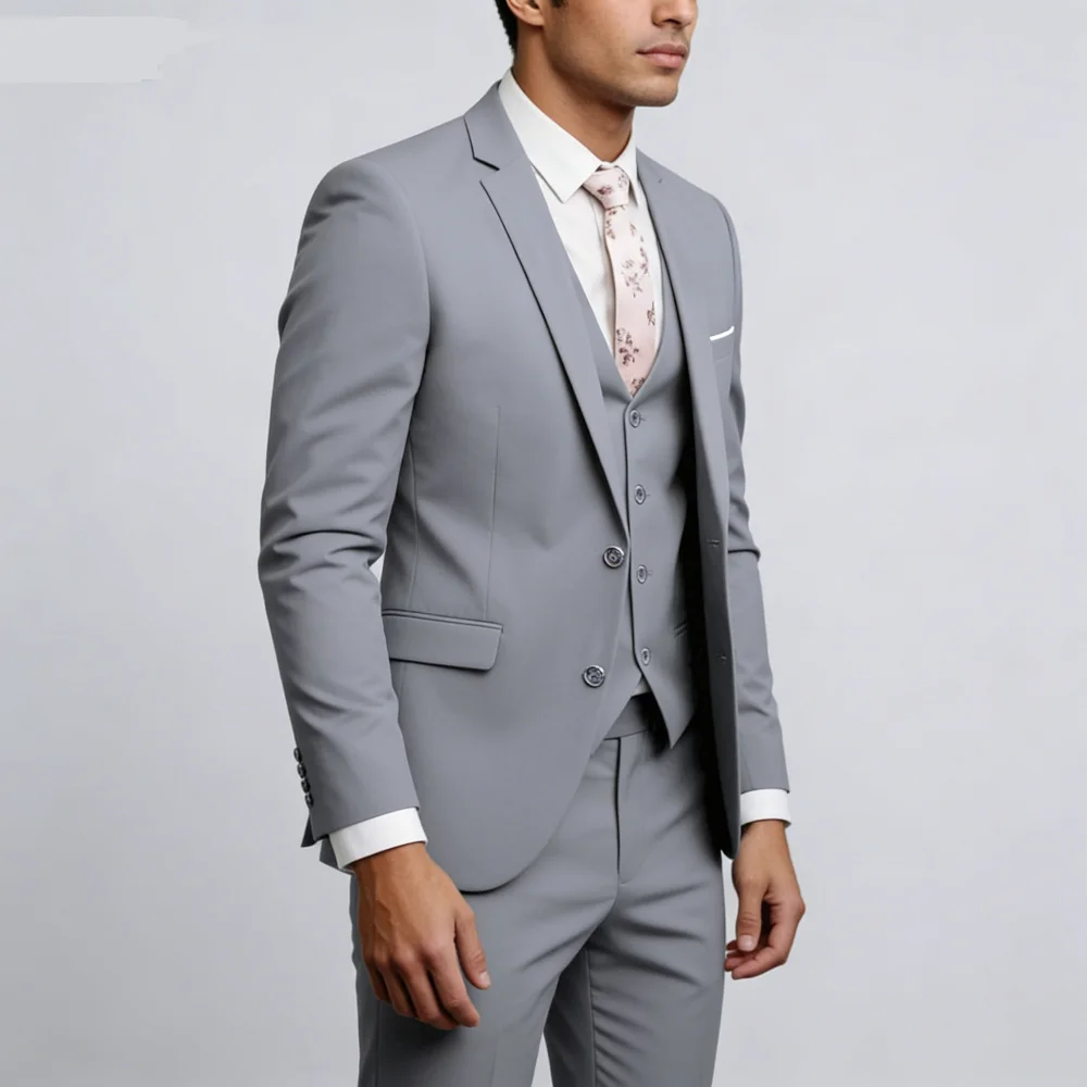 Бежевый приталенный мужской костюм высокого качества с лацканами, комплект из 3 предметов, элегантный свадебный пиджак и жилет для мужчин
Бежевый приталенный мужской костюм высокого качества с лацканами, комплект из 3 предметов, элегантный свадебный пиджак и жилет для мужчин