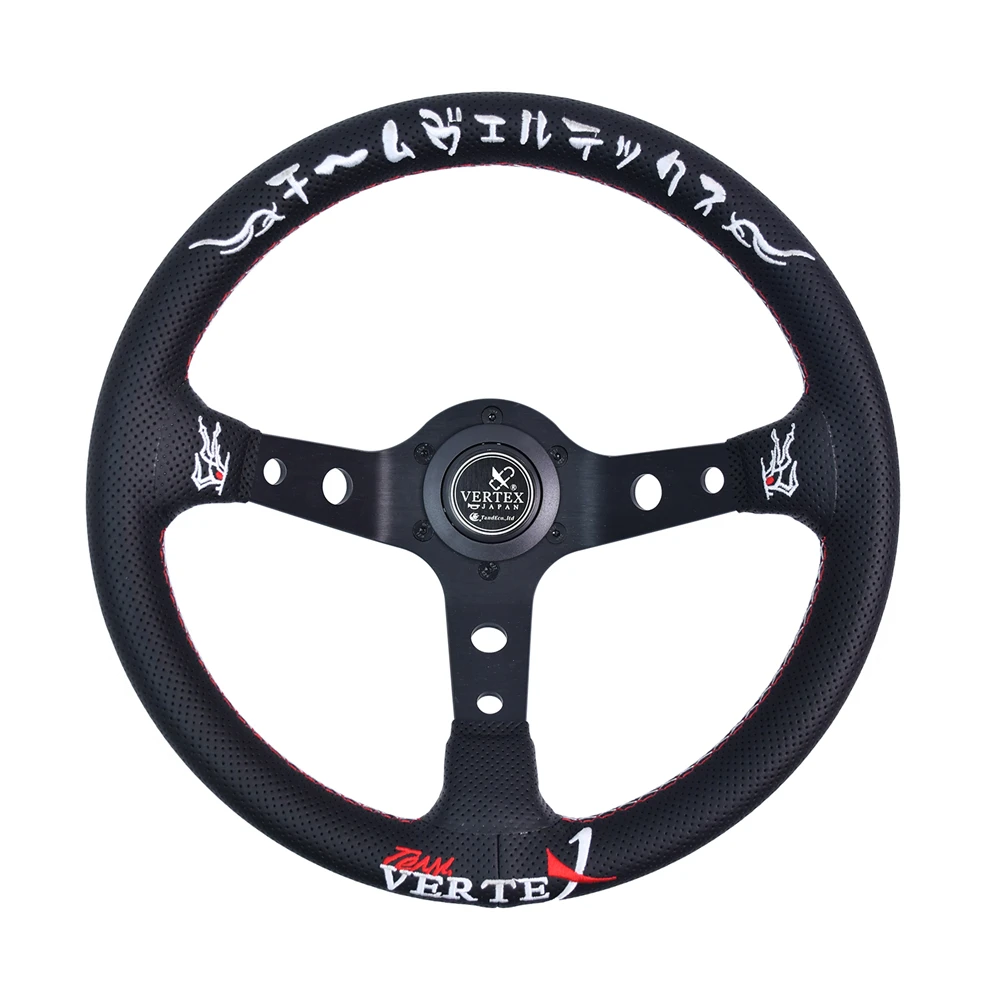 VERTEX 13inch 6 Bolts Universal Sports Wheels Wheel Leather Embroidery Depth Racing Steering Wheel with Horn Button
VERTEX 13inch 6 Bolts Universal Sports Wheels Wheel Leather Embroidery Depth Racing Steering Wheel with Horn Button
