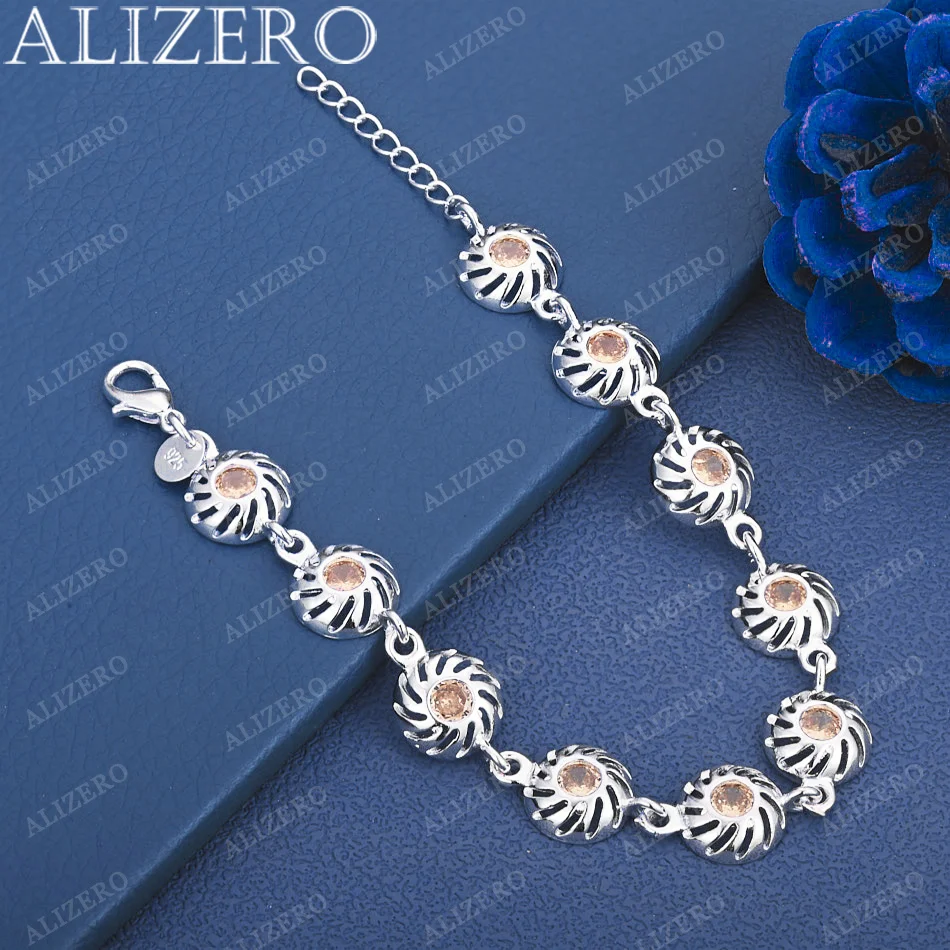 ALIZERO 925 Sterling Silver Orange Zircon Bracelets For Women Creativity Gifts Street All-match Party And Daily Wear
ALIZERO 925 Sterling Silver Orange Zircon Bracelets For Women Creativity Gifts Street All-match Party And Daily Wear