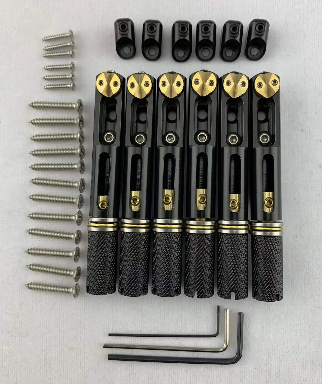 Professional Guitar Bridge Headless Fanned Fret -Single Fixed Brass Fan Bridges for 6 String Electric Guitar Accessories
Professional Guitar Bridge Headless Fanned Fret -Single Fixed Brass Fan Bridges for 6 String Electric Guitar Accessories