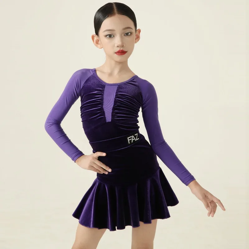 Customized Girls' Latin Dance Dress Practice Clothing Performance Clothes Long Sleeve Top and Skirt Split Set
Customized Girls' Latin Dance Dress Practice Clothing Performance Clothes Long Sleeve Top and Skirt Split Set
