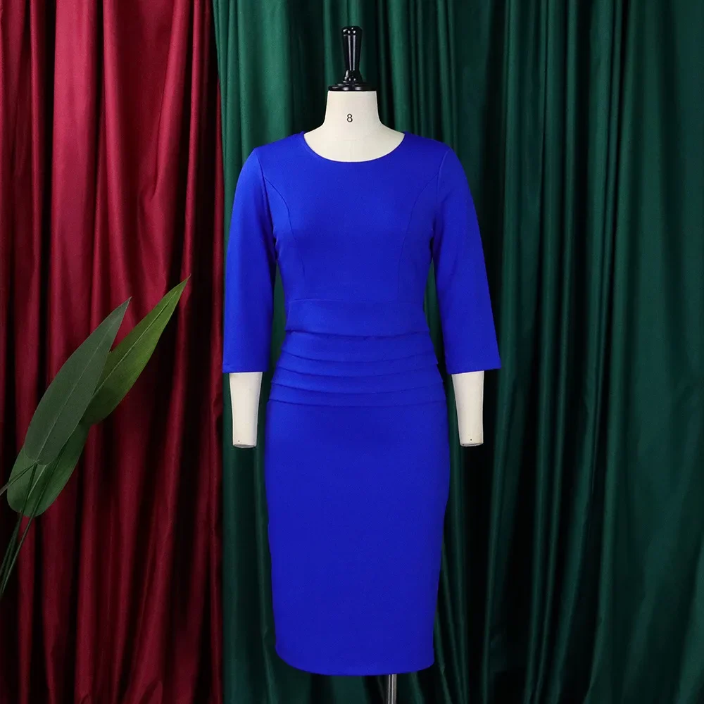 Women Summer Elegant Solid Pleated Midi Dress O Neck Half Sleeve Bodycon Party Work Dress
Women Summer Elegant Solid Pleated Midi Dress O Neck Half Sleeve Bodycon Party Work Dress