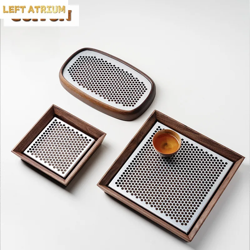 Walnut Wood Zinc Alloy Tea Tray Japanese Cuisine Table Coffee Storage Board Coffeeware Teaware Dishes For Serving Cafes Craft
Walnut Wood Zinc Alloy Tea Tray Japanese Cuisine Table Coffee Storage Board Coffeeware Teaware Dishes For Serving Cafes Craft