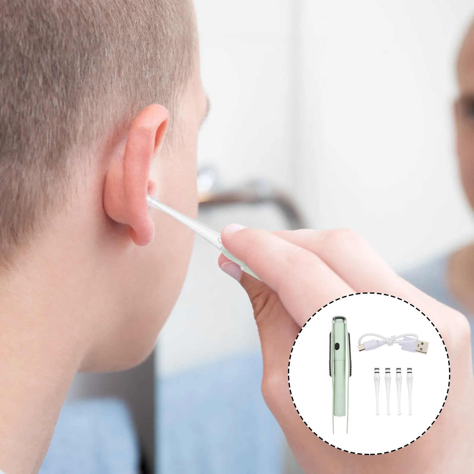 1Set Luminous Rechargeable Ear Wax Removal Tool Practical Soft Ear Earwax Cleaner Removal Tool
1Set Luminous Rechargeable Ear Wax Removal Tool Practical Soft Ear Earwax Cleaner Removal Tool