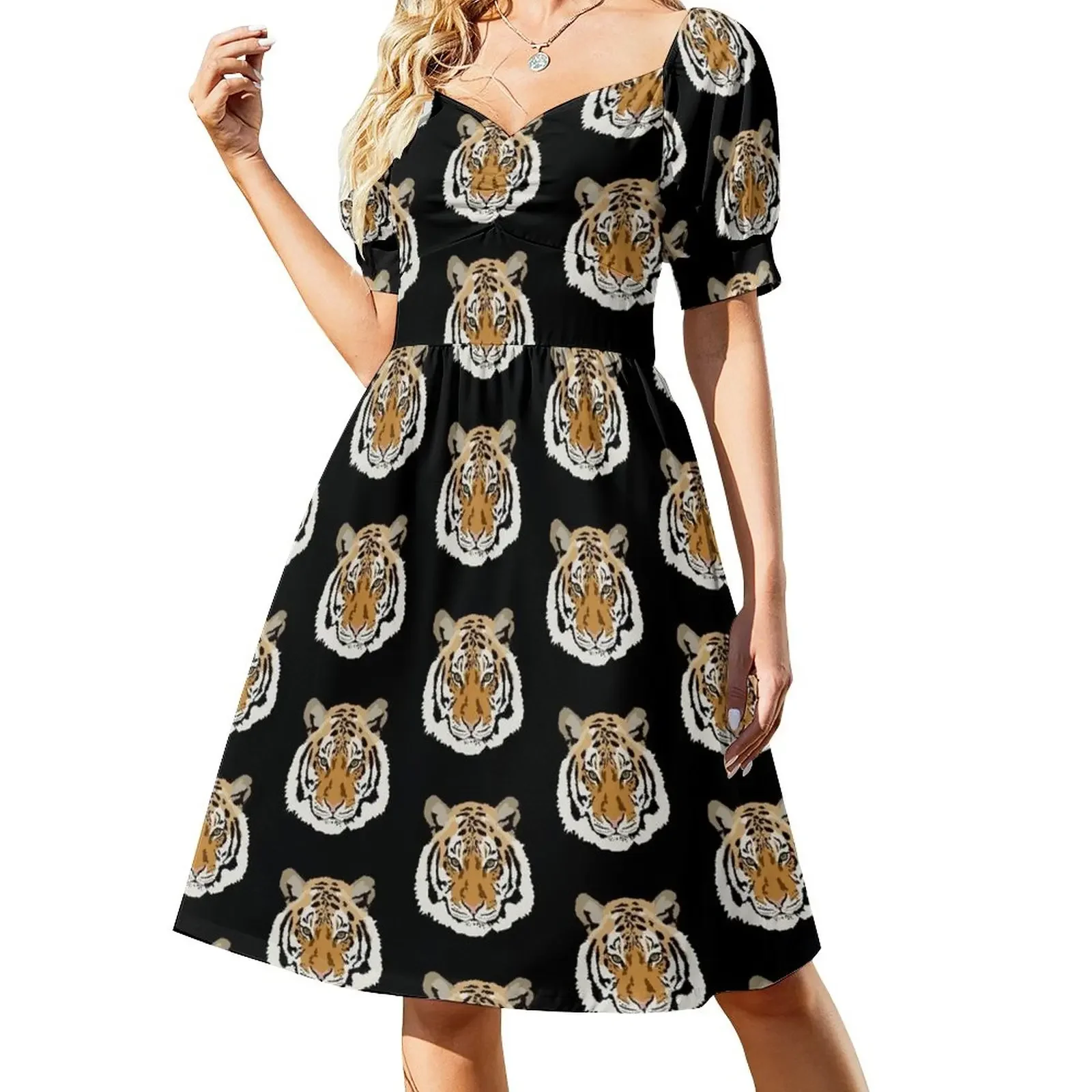Tiger Pattern Short-Sleeved Dress dresses for woman 2025 dresses for special events dresses for woman
Tiger Pattern Short-Sleeved Dress dresses for woman 2025 dresses for special events dresses for woman