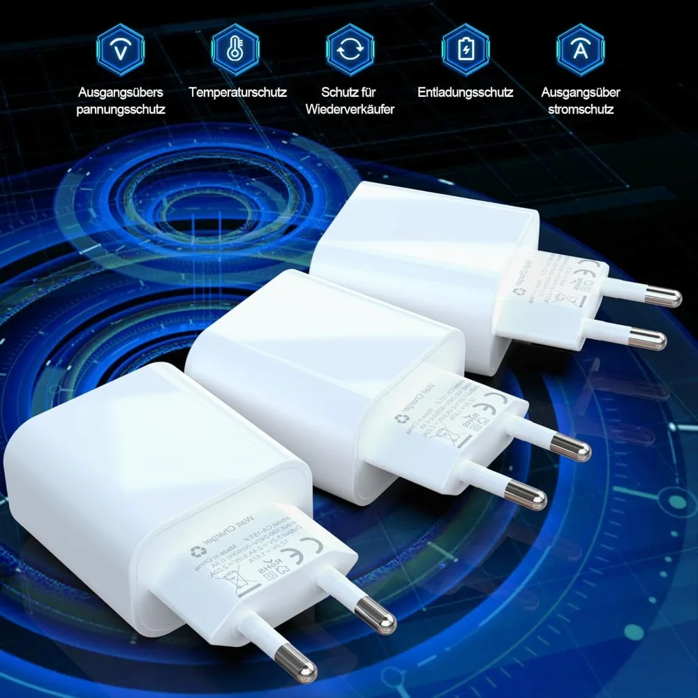 25 W USB C Adapter, Pack of 3 USB C Charger for iPhone 16 15 14 Plus Pro Max 13 12 11, Pad, PD 3.0
25 W USB C Adapter, Pack of 3 USB C Charger for iPhone 16 15 14 Plus Pro Max 13 12 11, Pad, PD 3.0