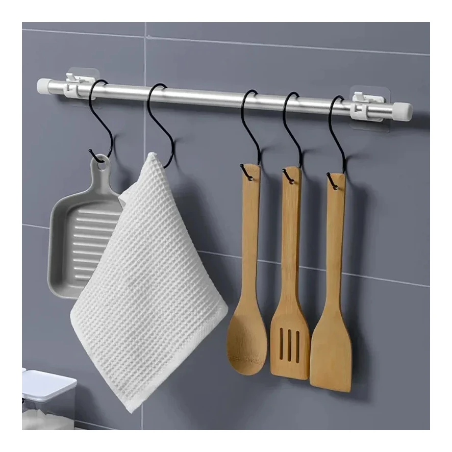 Self Adhesive Curtain Rod Holder Nail-Free Adjustable Clamp Hooks Kitchen Bathroom No Drilling Wall Hanging Rack Hook Bracket
Self Adhesive Curtain Rod Holder Nail-Free Adjustable Clamp Hooks Kitchen Bathroom No Drilling Wall Hanging Rack Hook Bracket