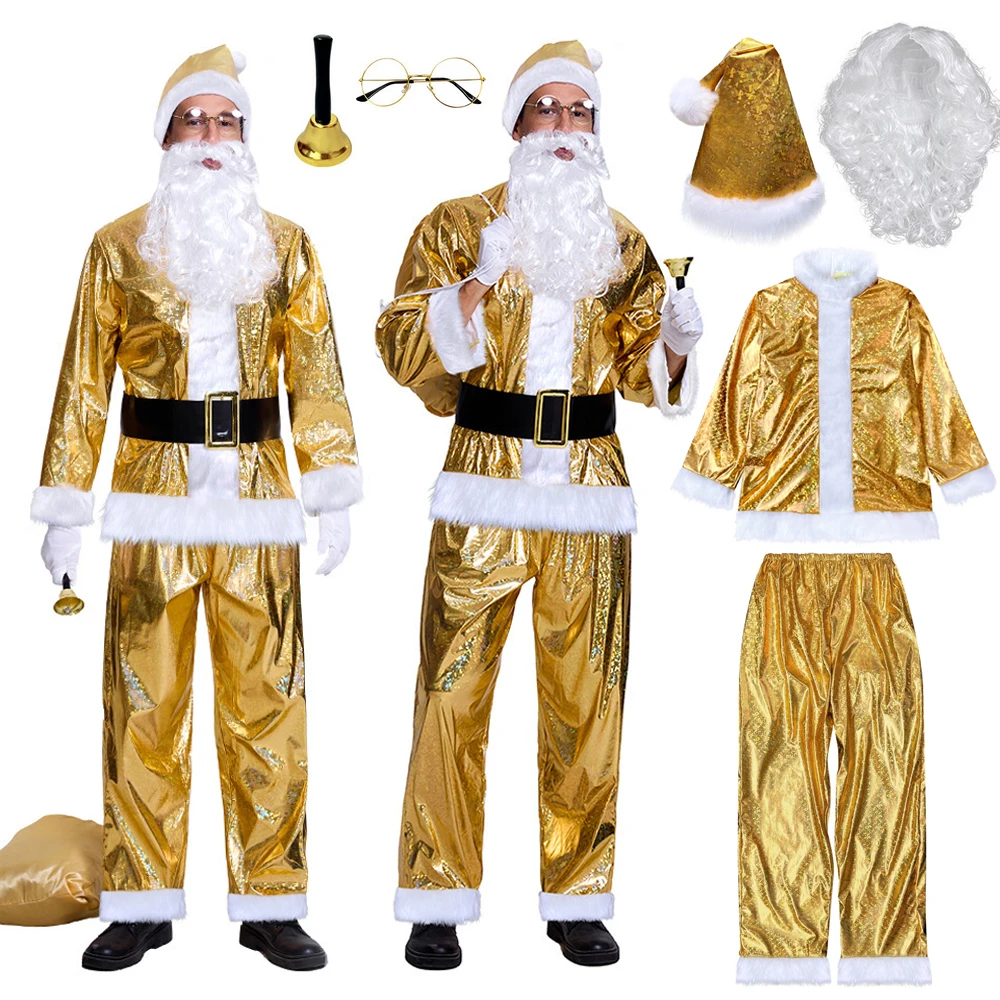 2025 взрослый мужской костюм Санта-Клауса, золотой блестящий рождественский костюм Санта-Клауса для косплея, полный комплект, наряды для выступлений, вечерние комплект, 10 шт.
2025 взрослый мужской костюм Санта-Клауса, золотой блестящий рождественский костюм Санта-Клауса для косплея, полный комплект, наряды для выступлений, вечерние комплект, 10 шт.