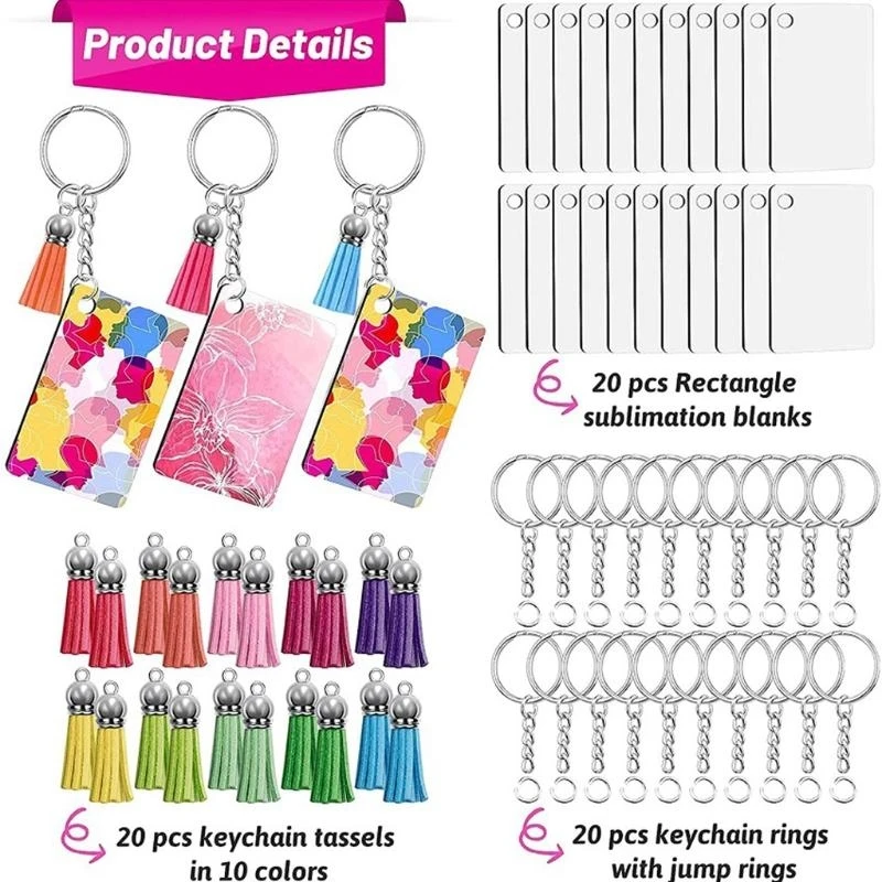 80 Pcs Blank Keychains Set 20 Pcs MDF Keychain Blanks 20 Pcs Leather Tassels
80 Pcs Blank Keychains Set 20 Pcs MDF Keychain Blanks 20 Pcs Leather Tassels