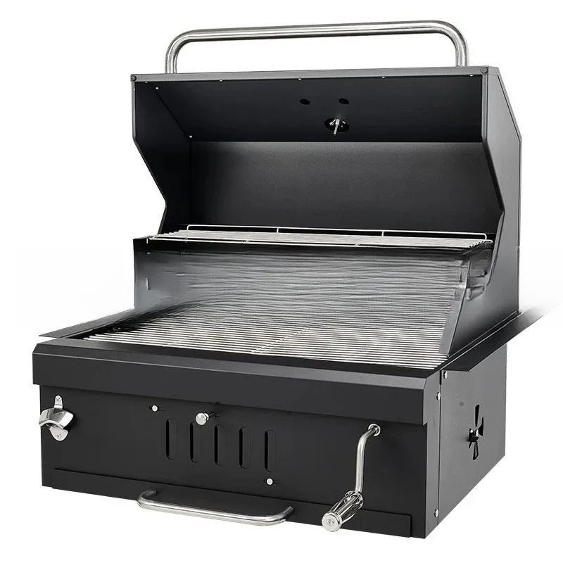 Stainless steel outdoor embedded charcoal stove, charcoal grill
Stainless steel outdoor embedded charcoal stove, charcoal grill